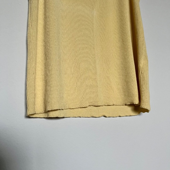 Eileen Fisher Merino Wool Ribbed Tank 🧈 Butter Yellow Size XL - Picture 3 of 9